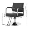 JAYEUW Barber Chair Hair Salon Chair for Hair Stylist for Home, Hydraulic Salon Styling Chair with PU Leather, Adjustable Height, Footrest, Heavy-Duty Steel Frame (Black w/Silver Base) view 4