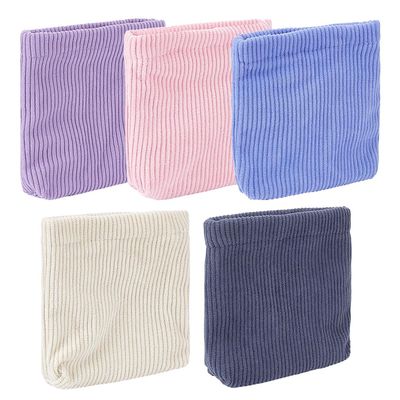 DELORIGIN 10 Pcs Floral Makeup Bag Small Portable 5 Colors Small Pouches Velvet Nylon Cosmetic Bags with Zipper Closure Pouches Storage Bags for Women Travel Cosmetics Jewelry 5.3 x 5.3inch