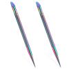 2Pcs Stainless Steel Cuticle Pusher Portable Nail Cleaner Remover Dead Skin Polish Peeler Cutter Professional Pedicure Nail Art Care Nails Cleaning Cuticle Stick for Fingernails Toenails Manicure view 1