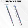 2Pcs Stainless Steel Cuticle Pusher Portable Nail Cleaner Remover Dead Skin Polish Peeler Cutter Professional Pedicure Nail Art Care Nails Cleaning Cuticle Stick for Fingernails Toenails Manicure view 2
