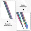 2Pcs Stainless Steel Cuticle Pusher Portable Nail Cleaner Remover Dead Skin Polish Peeler Cutter Professional Pedicure Nail Art Care Nails Cleaning Cuticle Stick for Fingernails Toenails Manicure view 3