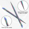 2Pcs Stainless Steel Cuticle Pusher Portable Nail Cleaner Remover Dead Skin Polish Peeler Cutter Professional Pedicure Nail Art Care Nails Cleaning Cuticle Stick for Fingernails Toenails Manicure view 4