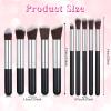 10 Pcs Makeup Brushes Set Include Soft Synthetic Foundation Concealer Blush Highlighter Brushes Eye Nose Eyeshadow Blending Shadows Smudge Brush Tools for Travel and Daily Powder Liquid Cream Cosmetic view 2