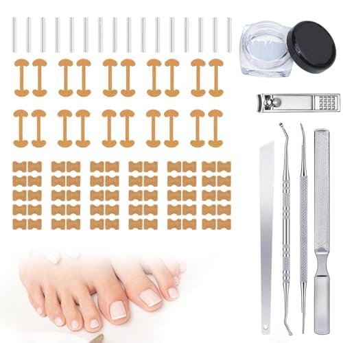Ingrown Toenail Treatment Kit - Breathable Corrector Strips Painless Pedicure Tools for Men Women