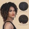 Velyzant Brown Short Dreadlock Wig for Women and Men, Synthetic Afro Twist Braided Wigs Faux Locs Hair Full Machine Made Glueless Curly Wigs Ombre Brown T30 view 3