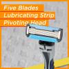Equate Men's 5 Blade Disposable Razors with Dual Lubrication, 3 Count view 4
