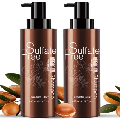 Argan Oil Shampoo Sulfate Free 2 Pack Moroccan Argan Oil Shampoo for Dry Damaged & Color Treated Hair Anti Frizz Moisturizing Shampoo Paraben Free & Cruelty Free Salon Shampoo for All Hair Types