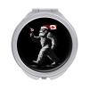 Sasquatch Bigfoot Canada Flag Compact Travel Mirror Pocket Makeup 2 Sided Folding Handheld for Handbag Purse view 1