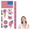 110 Pcs 4th of July American Flag Temporary Tattoos, 250th Anniversary USA Flag Face Tattoo for Soccer 2026 Sports Party Decor Memorial Day view 1