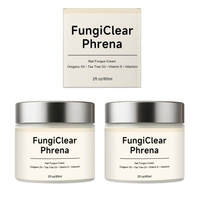 FungiClear Phrena Nail Care Cream,Toenail Nail Repair for Damaged, Strength & Nail Growth Tea Tree Oil, Oregano Oil, Vitamin E 60ml,2.03fl.oz (2pcs)