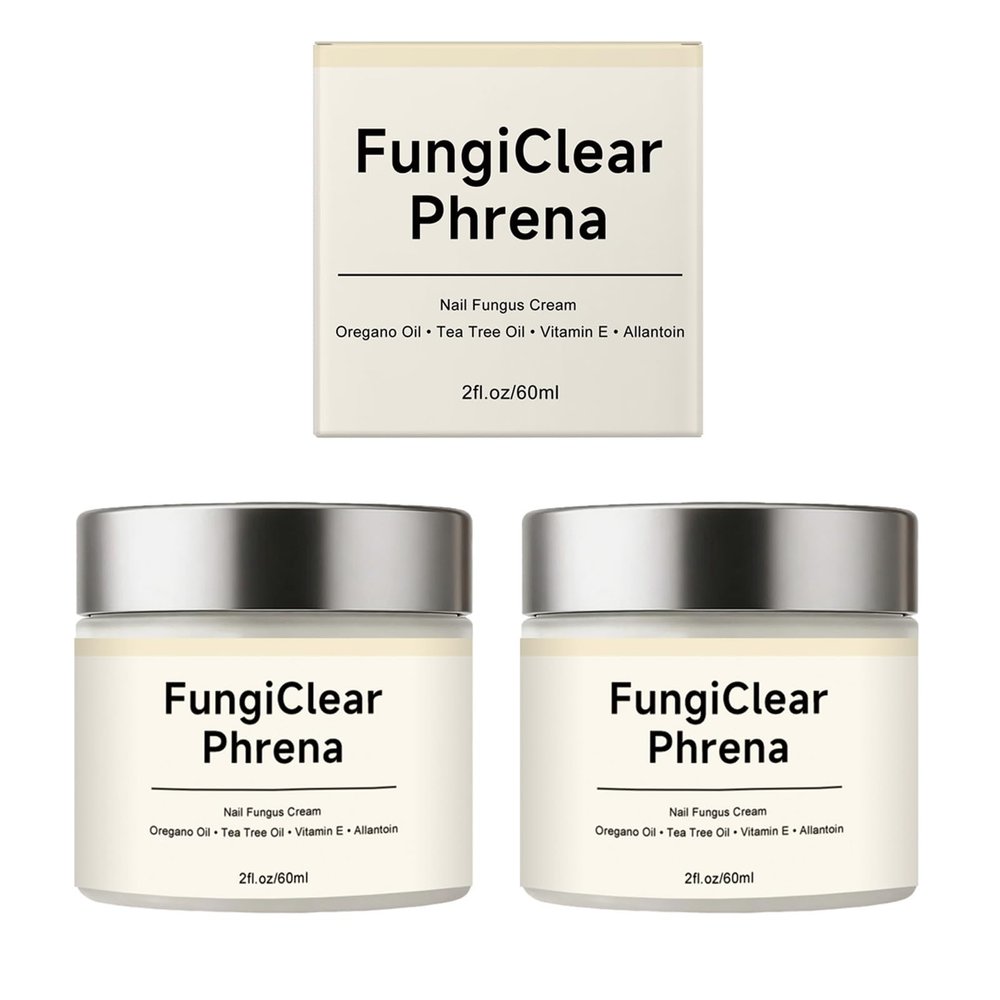 FungiClear Phrena Nail Care Cream,Toenail Nail Repair for Damaged, Strength & Nail Growth Tea Tree Oil, Oregano Oil, Vitamin E 60ml,2.03fl.oz (2pcs)