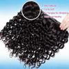 Deep Wave Human Hair Bundles 22 24 26Inch Curly Bundles Human Hair 100% Unprocessed Brazilian Virgin Hair Bundles for Women Quick Weave Hair Bundle Hair Extensions Natural Black view 3