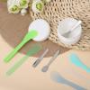 10 Pcs Random Color Plastic Beauty Spoon Reusable Cosmetic Spatula Mini Metal Makeup Scoop Spatula Facial Cream Brush Skincare Applicator for Lotions Eye Cream Moisturizers Facemask Mixing Sampling view 2