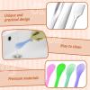 10 Pcs Random Color Plastic Beauty Spoon Reusable Cosmetic Spatula Mini Metal Makeup Scoop Spatula Facial Cream Brush Skincare Applicator for Lotions Eye Cream Moisturizers Facemask Mixing Sampling view 3