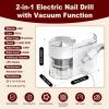 HNBYLMM Nail Drill Manicure Machine, Electric Nail Dust Collector, 30000 RPM Nail Drill File Kit, 68dB Ultra Quiet, Adjustable Suction, Extension Hose, for Salons Jewelers White view 2