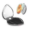FHEBNDS Cartoon Pomeranian Dog Pocket Mirror, 1X/2X Magnifying Cosmetic Mirror Compact Travel Makeup Mirror for Purse, Foldable Handheld Beauty Mirror, Elegant Vanity Mirror for Men Women view 1