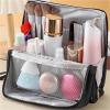 WUZDPRCJ 1pcs Multipurpose Large Capacity Oxford Cloth Vertical Cosmetic Bag(Beige) view 2