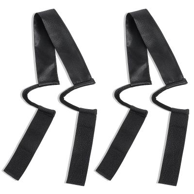 QFGasre 2Pcs Soft Painless Wig Band with Ear Cut Outs Tools Wig Band for Lace Front Lace Melting Edge Wrap Lay Edges No Slip C Shaped Ear Curve for Women