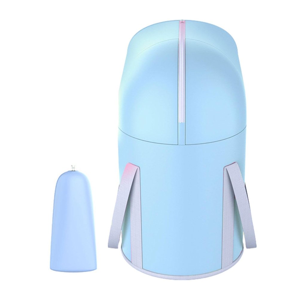 Foldable Foot Soaking Bucket with Temperature Lock for Home and Outdoor Use 28.35x12.99 Inch- light blue