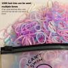 Elastic Hair Ties Colorful Small High Elastic Rubber Hair Bands 1000 Pcs Durable Stretchy For Girls Women Kids Baby School Party Travel view 4