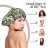 MZERSE Double Layer Satin Sleep Bonnet, Funnny Llama Soft Hair Cap Adjustable Strap for Women Curly & Braided Hair view 3