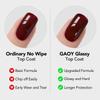 GAOY 16ml Gel Top Coat, Base Coat and 1149 Dark Red Gel Polish Set, 3 Pcs view 3