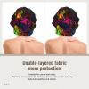 MZERSE Unisex Satin Silk Sleep Bonnet Double Layer Non Slip Hair Cap Trippy Red Blue Art for Natural Curly Long Hair view 2