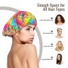 MZERSE Silk Satin Hair Bonnet Dragonfly Dreamcatcher, Double Layer Night Cap Anti Friction Sleep Wrap for Long Curly Hair view 3