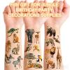 100 Pack Jungle Animal Temporary Tattoos for Kids, Pre-Cut Fake Tattoo Stickers for Jungle Party Decorations, Birthday Party Favors, School Rewards, Goodie Bags, Boys and Girls view 3