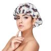 MZERSE Double Layer Satin Silk Night Bonnet, Scottie Dog with Bagpipes Adjustable Strap Sleep Cap for Curly Hair Anti Frizz view 1