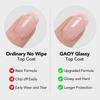 GAOY 16ml Gel Top Coat, Base Coat and 1352 Milky Pink Gel Polish Set, 3 Pcs view 3