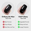 GAOY 16ml Gel Top Coat, Base Coat and 1001 Black Gel Polish Set, 3 Pcs view 3