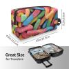 Aruzdey Sour Gummy Worms Travel Toiletry Bag Toiletry Bag For Women Men Hanging Cosmetic Bag Travel Accessories For Women Men view 3