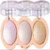 Baked Face Trio Palette, Highlighter Blush Contour &Eyeshadow All in One, Silky Smooth Blendable Powder, Natural Low Saturation Shades, Color Rich Waterproof Long-Lasting Makeup Palette for Daily-B04 view 1