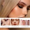 Baked Face Trio Palette, Highlighter Blush Contour &Eyeshadow All in One, Silky Smooth Blendable Powder, Natural Low Saturation Shades, Color Rich Waterproof Long-Lasting Makeup Palette for Daily-B03 view 2