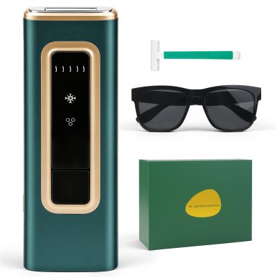IPL Laser Hair Removal Device FDA Cleared 510(k) At-Home Hair Removal with Ice Cooling, 5 Energy Levels, Auto & Manual Modes for Face & Body