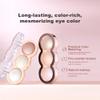 Baked Face Trio Palette, Highlighter Blush Contour &Eyeshadow All in One, Silky Smooth Blendable Powder, Natural Low Saturation Shades, Color Rich Waterproof Long-Lasting Makeup Palette for Daily-B02 view 4