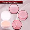 2 Pcs Portable Cotton Round Holder, Plastic Lightweight Cotton Round Dispenser, Sealed Makeup Sponge Holders, Small Transparent Cottons Pads Holder for Makeup Remover Cottons Balls Powder Small Items view 3