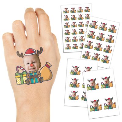 Bliver Custom Temporary Tattoos Personalized Face Tattoos with Name Party Favors for Wedding Birthday Christmas Pride Medical Alert