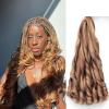 French Curl Braiding Hair 18 Inch Curly Braiding Hair 8 Packs Pre Stretched French Curl Braids Synthetic Extensions Lightweight Hair for Women Loose Wavy for Braids P27/30 view 1