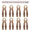 French Curl Braiding Hair 18 Inch Curly Braiding Hair 8 Packs Pre Stretched French Curl Braids Synthetic Extensions Lightweight Hair for Women Loose Wavy for Braids P27/30 view 2