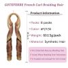 French Curl Braiding Hair 18 Inch Curly Braiding Hair 8 Packs Pre Stretched French Curl Braids Synthetic Extensions Lightweight Hair for Women Loose Wavy for Braids P27/30 view 3