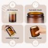 8 oz Glass Jars with Lids, 3 Pack Small Amber Glass Jars with Gold Lids view 4