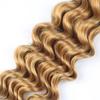 #27 Blonde Human Braiding Hair for Boho Braids Hair 34 34 34 Inch Boho Hair for Braiding Human Hair Unprocessed Brazilian Honey Blonde Deep Wave Bulk 3 Bundle Hair Extensions 50 Gram Per Bundle view 4