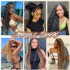 P4/30 Brown Human Braiding Hair for Boho Braids Hair 34 34 34 Inch Curly Boho Hair for Braiding Human Hair Unprocessed Brazilian Highlight Deep Wave Bulk 3 Bundle Hair Extensions 50 Gram Per Bundle view 2
