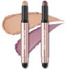 FOCALLURE 2PCS No Crease Eyeshadow Stick,Shimmer and Matte Cream Eyeshadow Pencil Crayon,Long Lasting Waterproof Eye Brightener Stick With Blending Brush,Sunset Orbit view 1