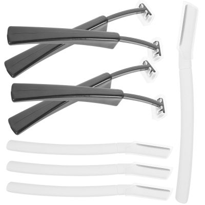 Eyebrow Razor and Trimmer 8pcs Set with Straight Handle for Women and Men Facial Hair Removal Precise Brow Shaping Tool Portable Eyebrow Grooming Kit
