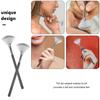 BEBEMOKO 10pcs Small Fan Makeup Brushes Black Silver Hair Powder Applicator Facial Esthetician Tools for Highlighter Blush and Acid Essence Application view 4