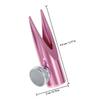 OKUMEYR 2pcs Metal Lip Liner Sharpener and Eyebrow Pencil Shaper with Dual U-Shaped Slots, Portable Cosmetic Pencil Sharpener for Women Makeup Tools in Pink view 2