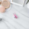 OKUMEYR 2pcs Metal Lip Liner Sharpener and Eyebrow Pencil Shaper with Dual U-Shaped Slots, Portable Cosmetic Pencil Sharpener for Women Makeup Tools in Pink view 4